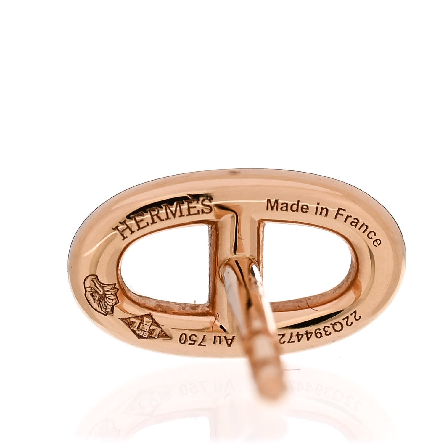 Hermes 18K Rose Gold TPM Farandole Stud Earrings 4 of 5