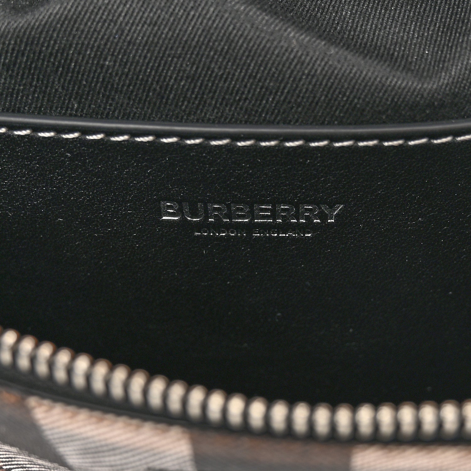 Burberry E-canvas Check Bum Bag Dark Birch Brown 6 of 10