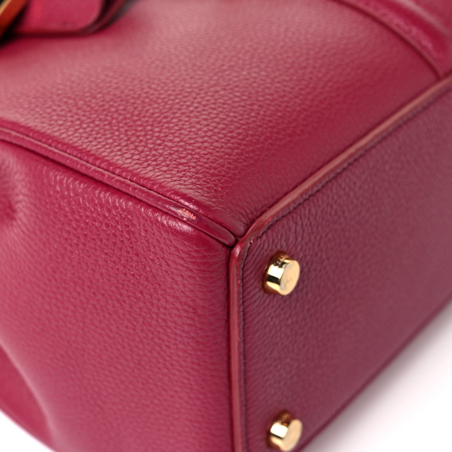 Celine Grained Calfskin Small 16 Top Handle Bag Rasberry 14 of 16