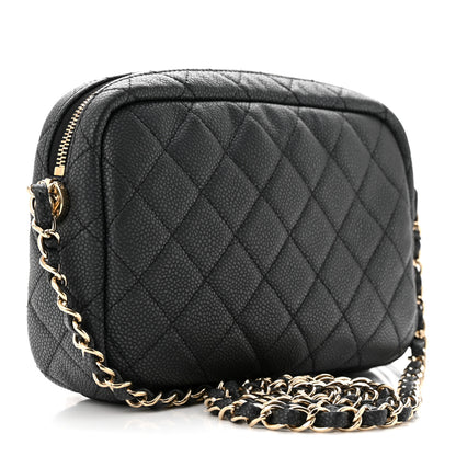 Chanel Iridescent Caviar Quilted Small Coco Tassel Camera Case Black 3 of 11