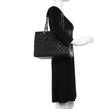 Chanel Caviar Quilted Grand Shopping Tote GST Black 2 of 10