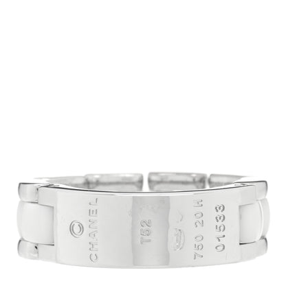 Chanel 18K White Gold White Ceramic Medium Ultra Ring 52 6 3 of 3