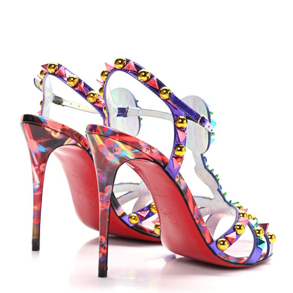Christian Louboutin Patent Embellished Goldora Disco 100 Sandals 39 Multicolor 4 of 7