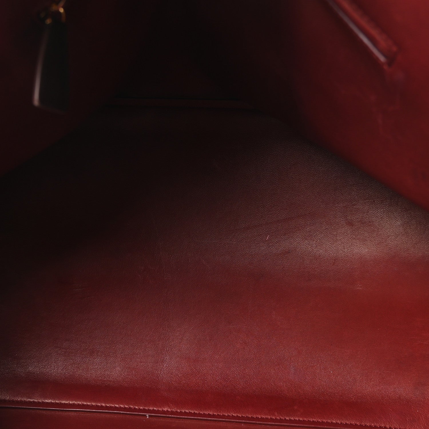 The Row Polished Saddle Calfskin Large Devon Bag Burgundy 5 of 9