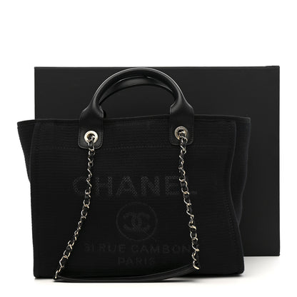 Chanel Mixed Fibers Small Deauville Tote Black 12 of 13