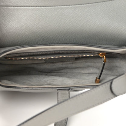 Christian Dior Grained Calfskin Saddle Bag Grey 5 of 11