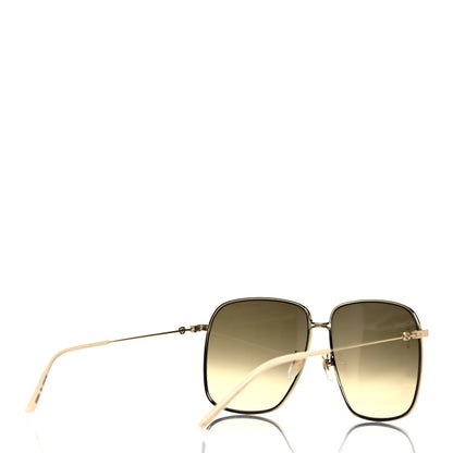 Gucci Web Rectangular Frame Interlocking G Sunglasses GG0394S Green Red 4 of 6