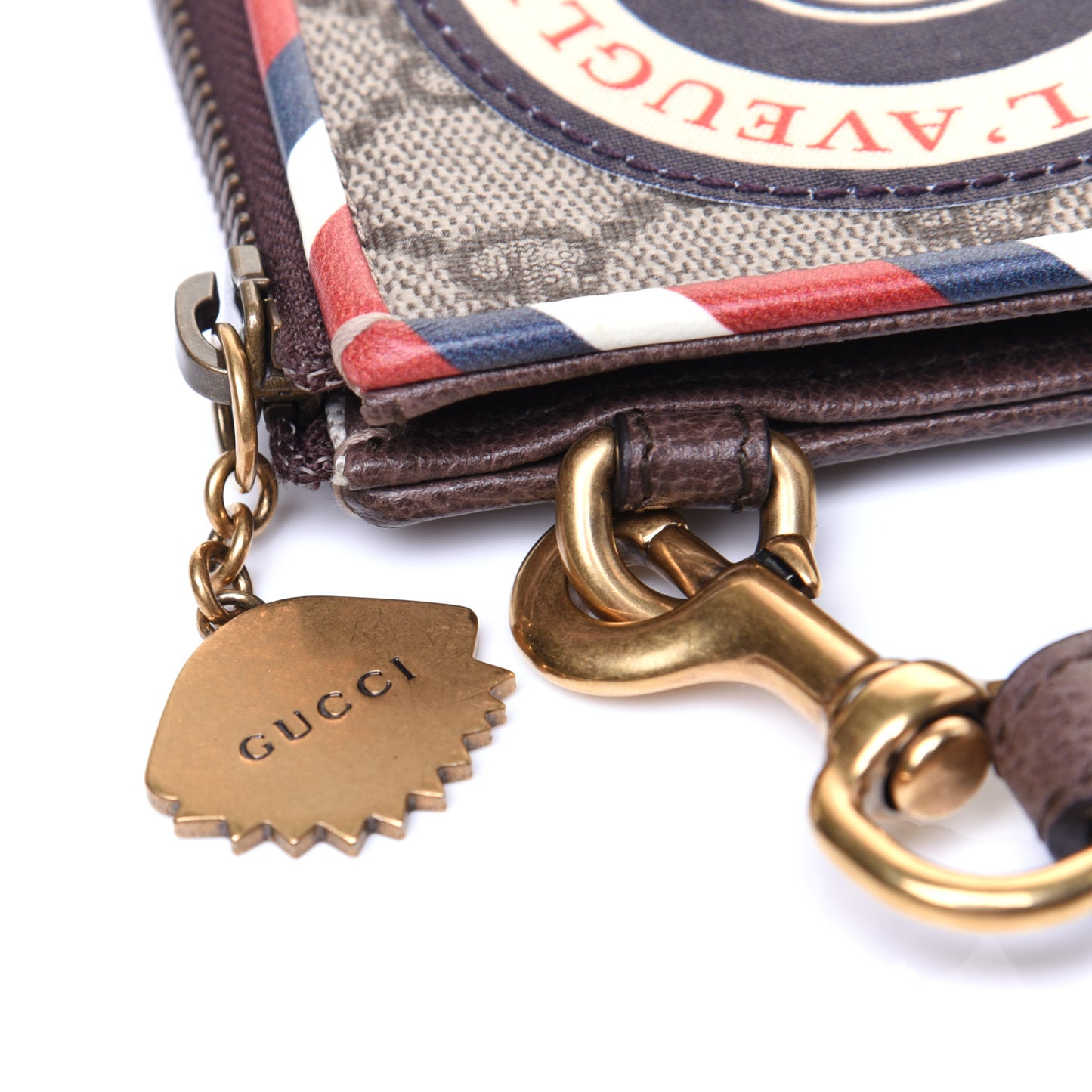 GG Supreme Monogram Courrier Documents Holder Beige New Acero
