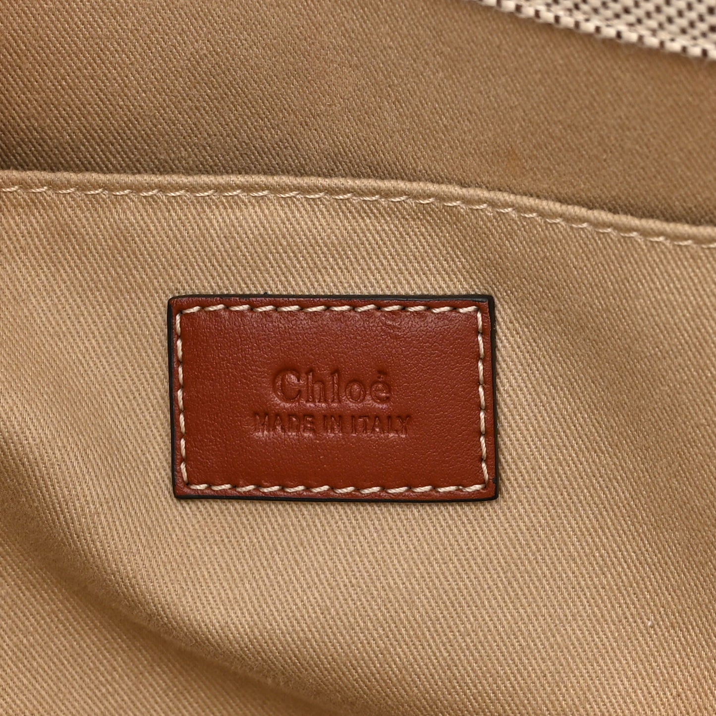 Cotton Calfskin Medium Woody Ribbon Tote White Brown