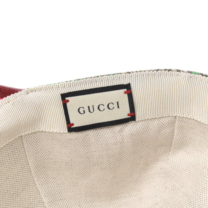 Gucci GG Supreme Flora Claudia Baseball Hat 56 S Red 5 of 7