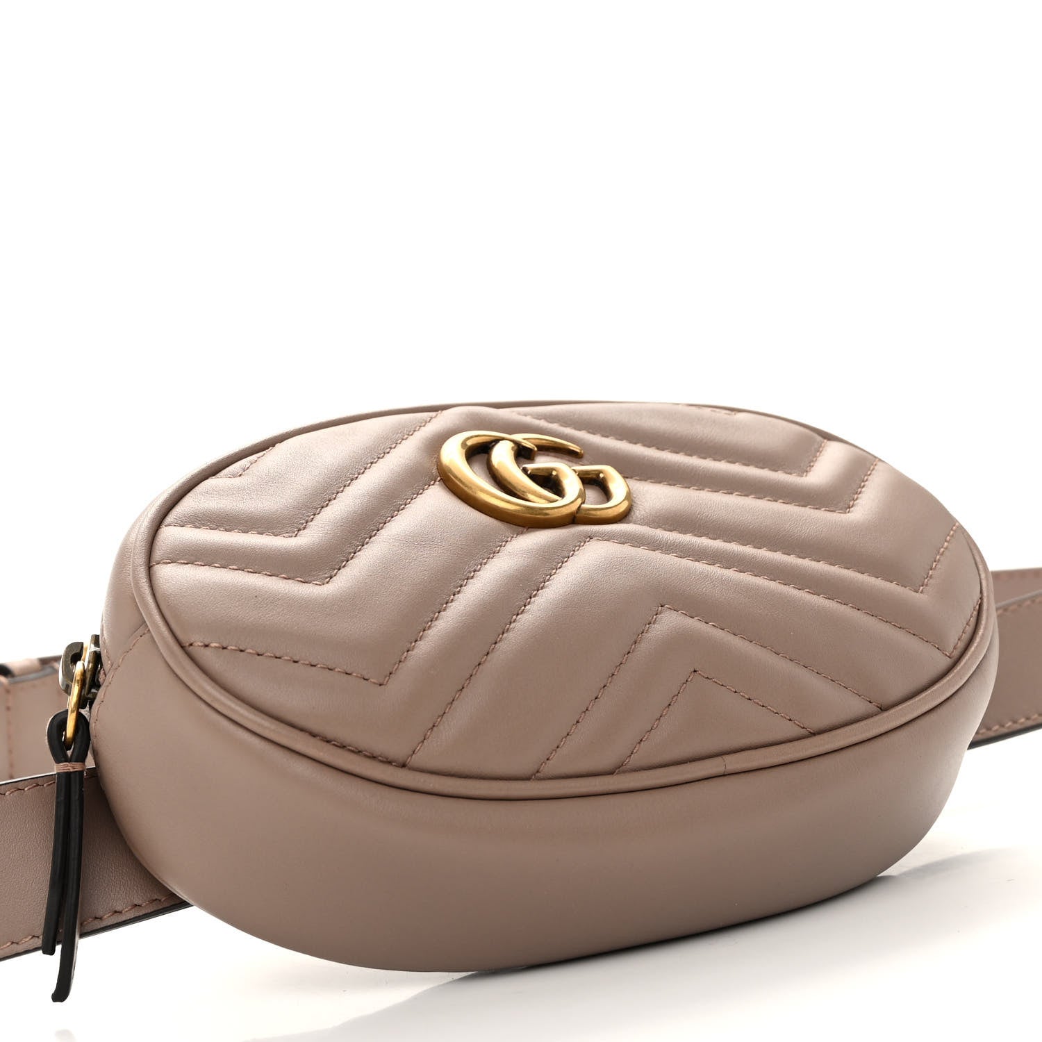Gucci Calfskin Matelasse GG Marmont Belt Bag 95 38 Porcelain Rose 4 of 11