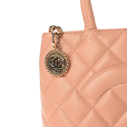 Chanel Caviar Medallion CC Tote Light Pink 15 of 15