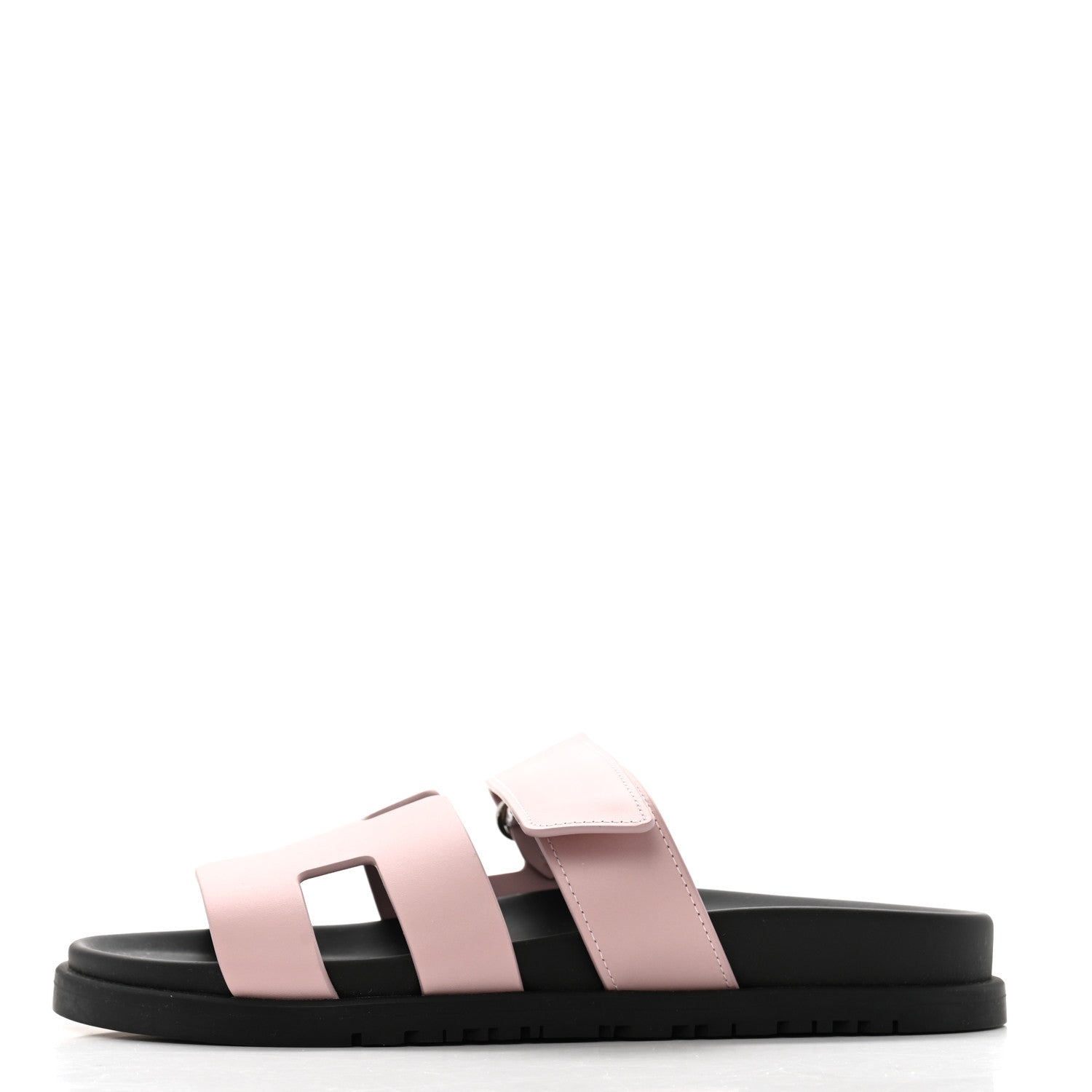 Hermes Calfskin Womens Chypre Sandals 36.5 Rose Cancan 1 of 10