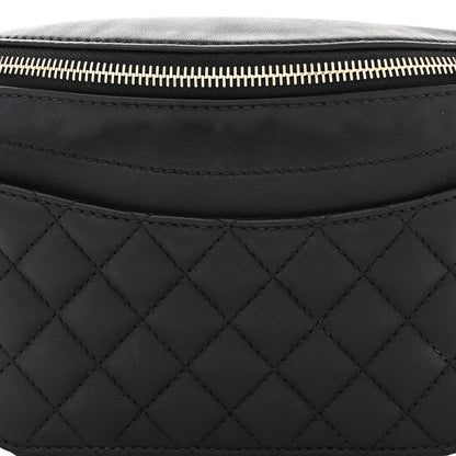 Chanel Lambskin Quilted Waist Bag Fanny Pack Black 8 of 11