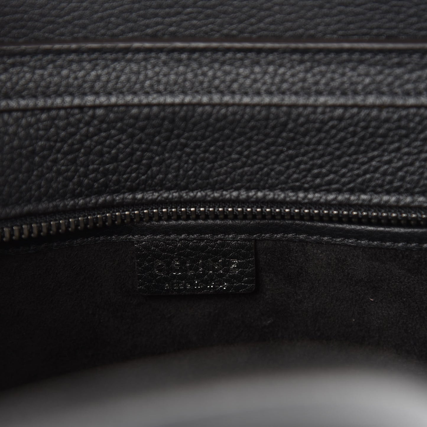 Drummed Calfskin Nano Luggage Black