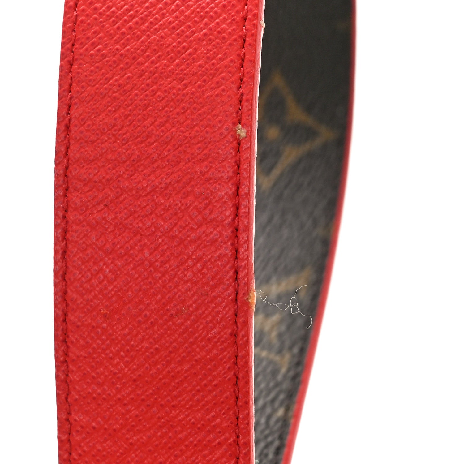 Louis Vuitton Calfskin Monogram 30mm LV Initiales Reversible Belt 90 36 Coquelicot 8 of 9