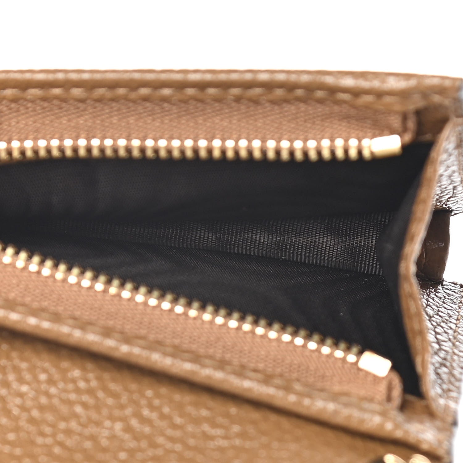 Gucci Grainy Calfskin Zumi Chain Card Case Wallet Friky Taupe 5 of 12