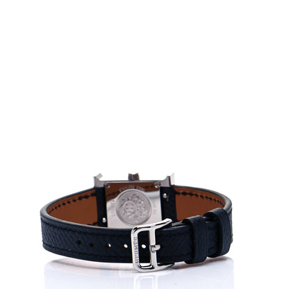 Hermes Stainless Steel Epsom 17.2mm Heure H Hour Quartz Watch Noir 3 of 6