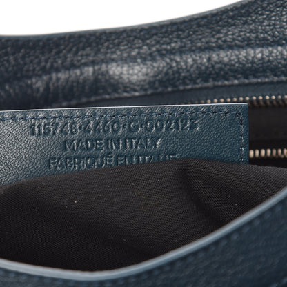 Balenciaga Chevre Silver Metallic Edge Hardware City Bleu Paon 7 of 10