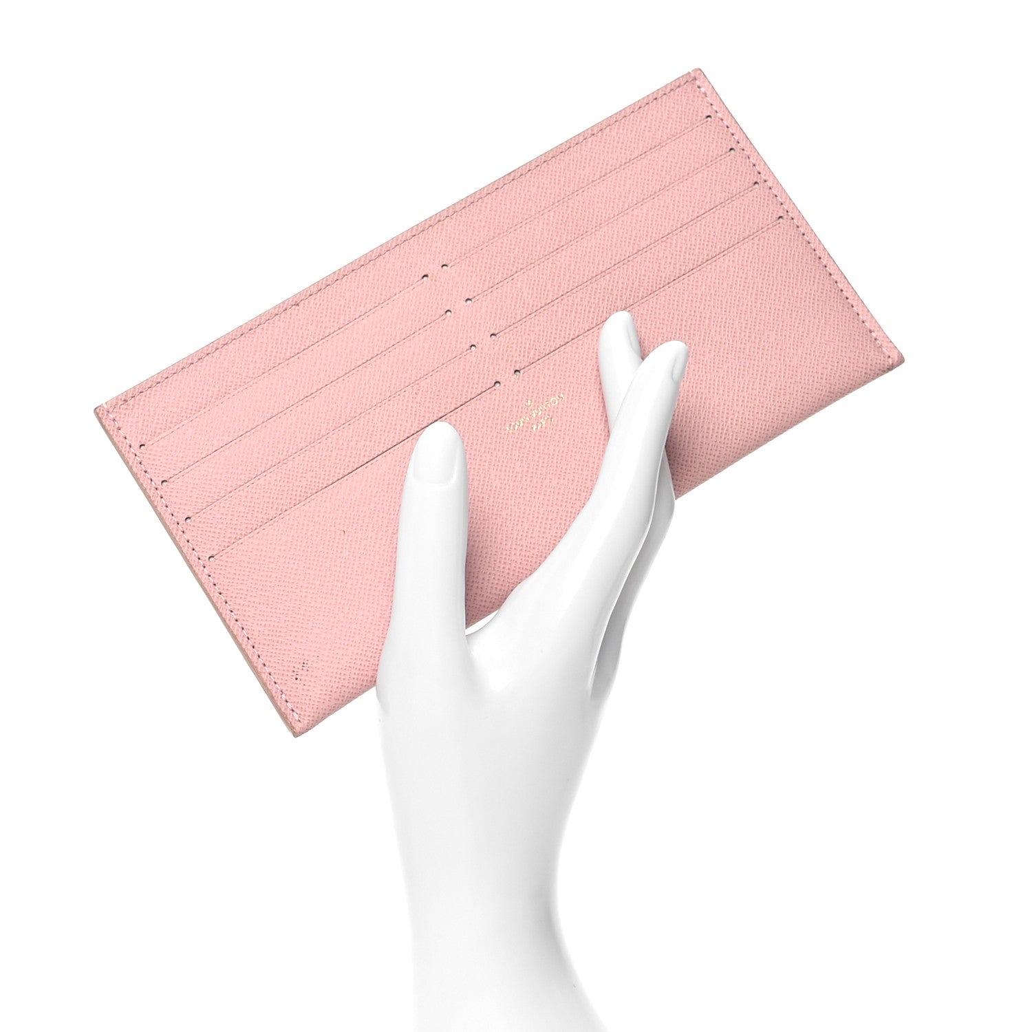 Louis Vuitton Calfskin Felicie Card Holder Insert Rose Ballerine 2 of 11