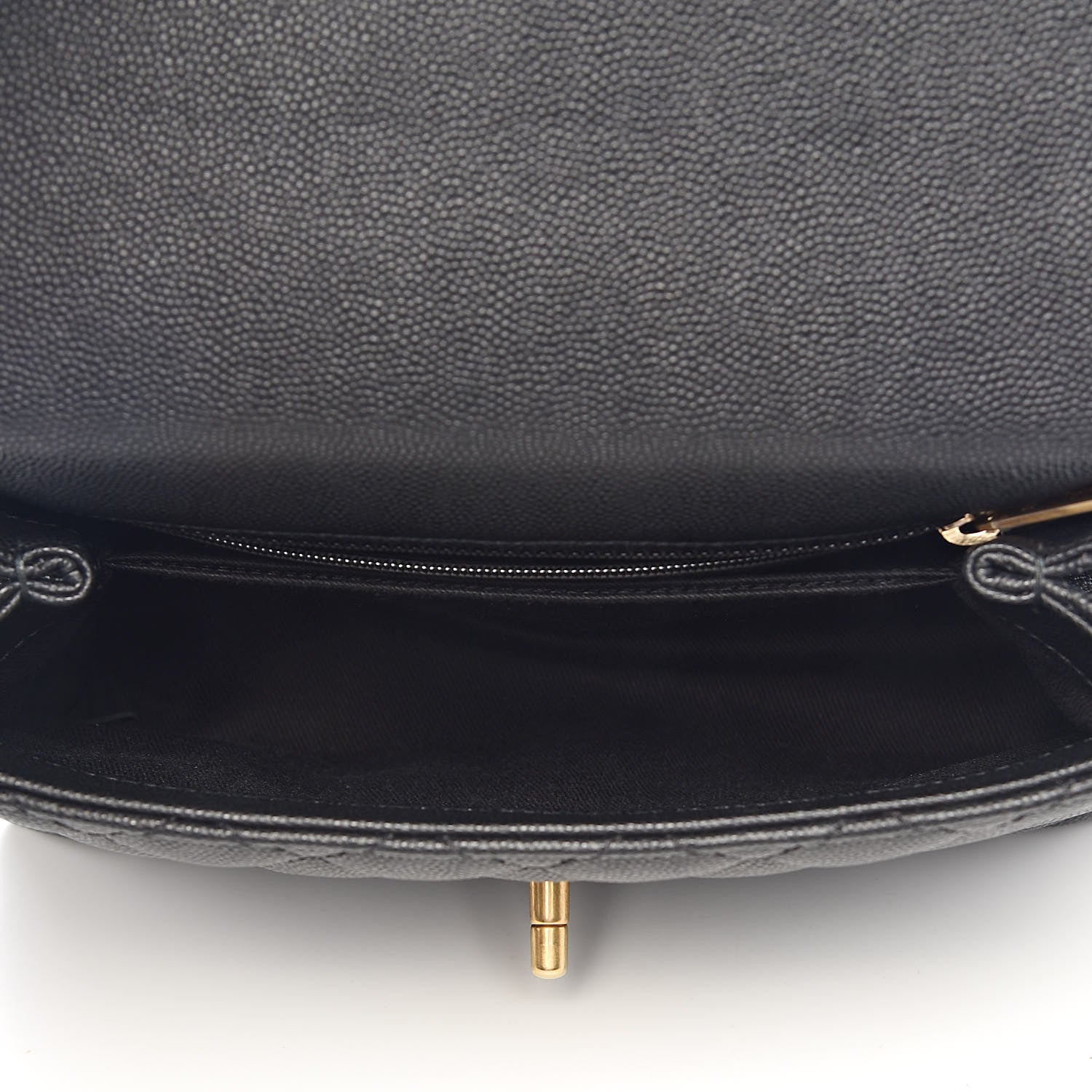 Chanel Caviar Lizard Embossed Quilted Mini Coco Handle Flap Black 5 of 12