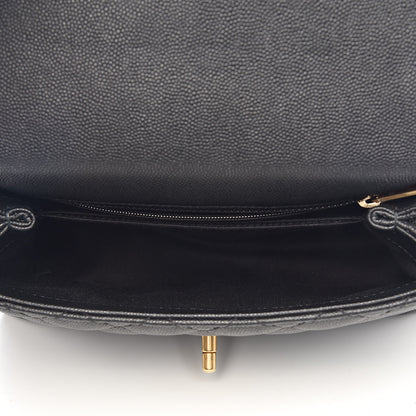 Chanel Caviar Lizard Embossed Quilted Mini Coco Handle Flap Black 5 of 12
