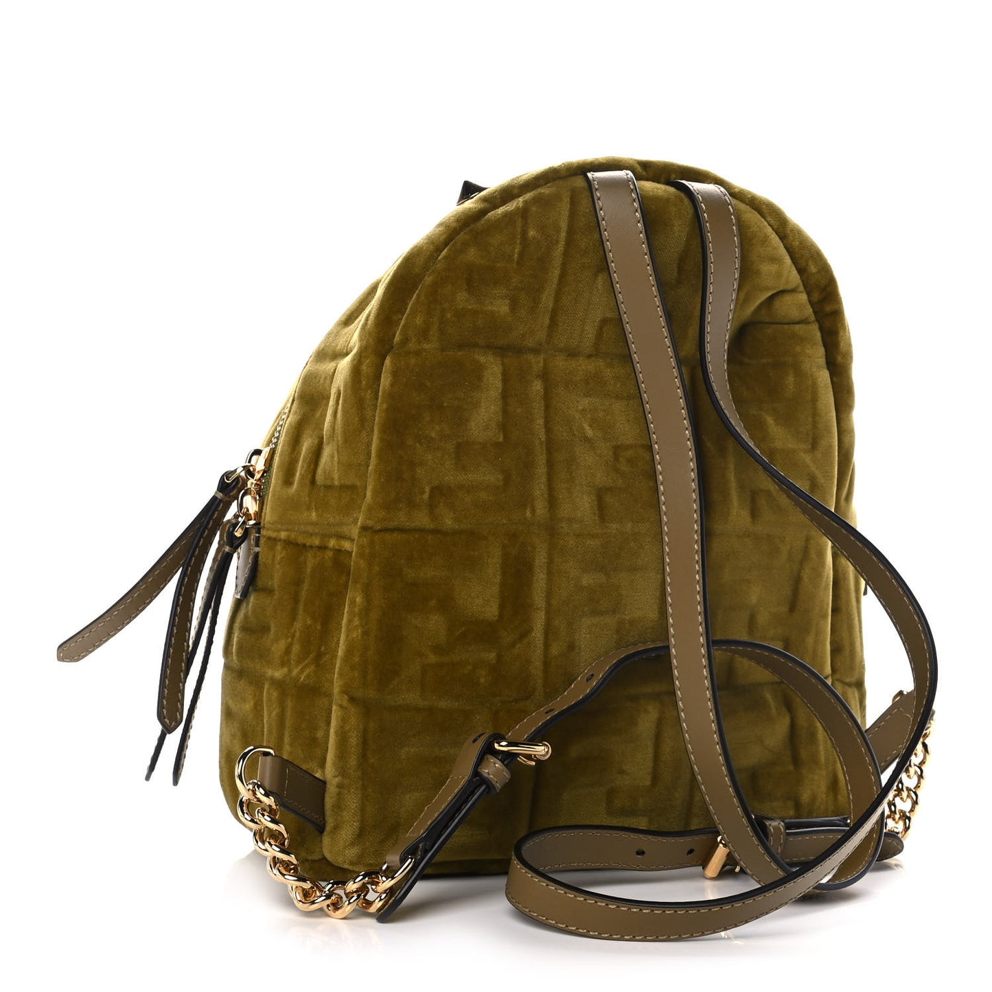 Velvet Vitello Century FF Embossed Mini Backpack Camaleonte