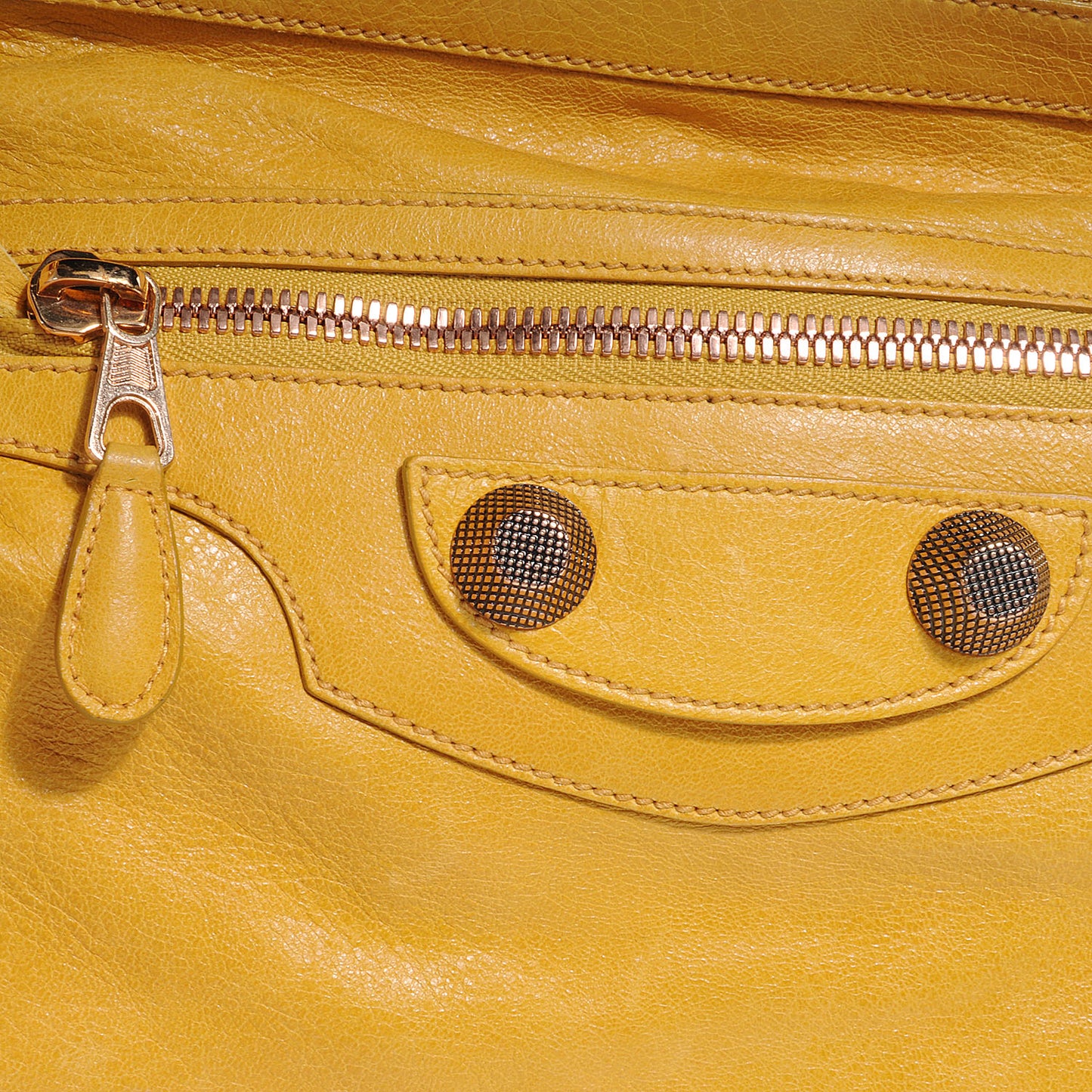 Agneau Giant 21 Rose Gold Hardware Day Hobo Moutarde