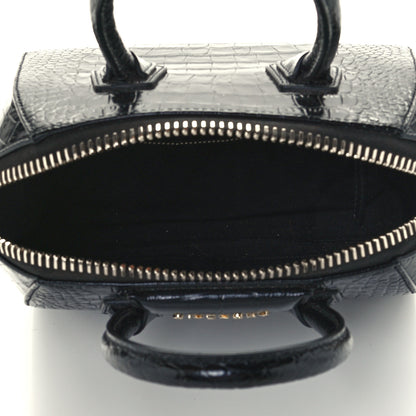 Givenchy Calfskin Crocodile Embossed Mini Antigona Black 7 of 11