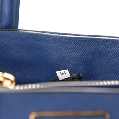 Prada Saffiano Soft Triple Pocket Tote Bluette 10 of 11