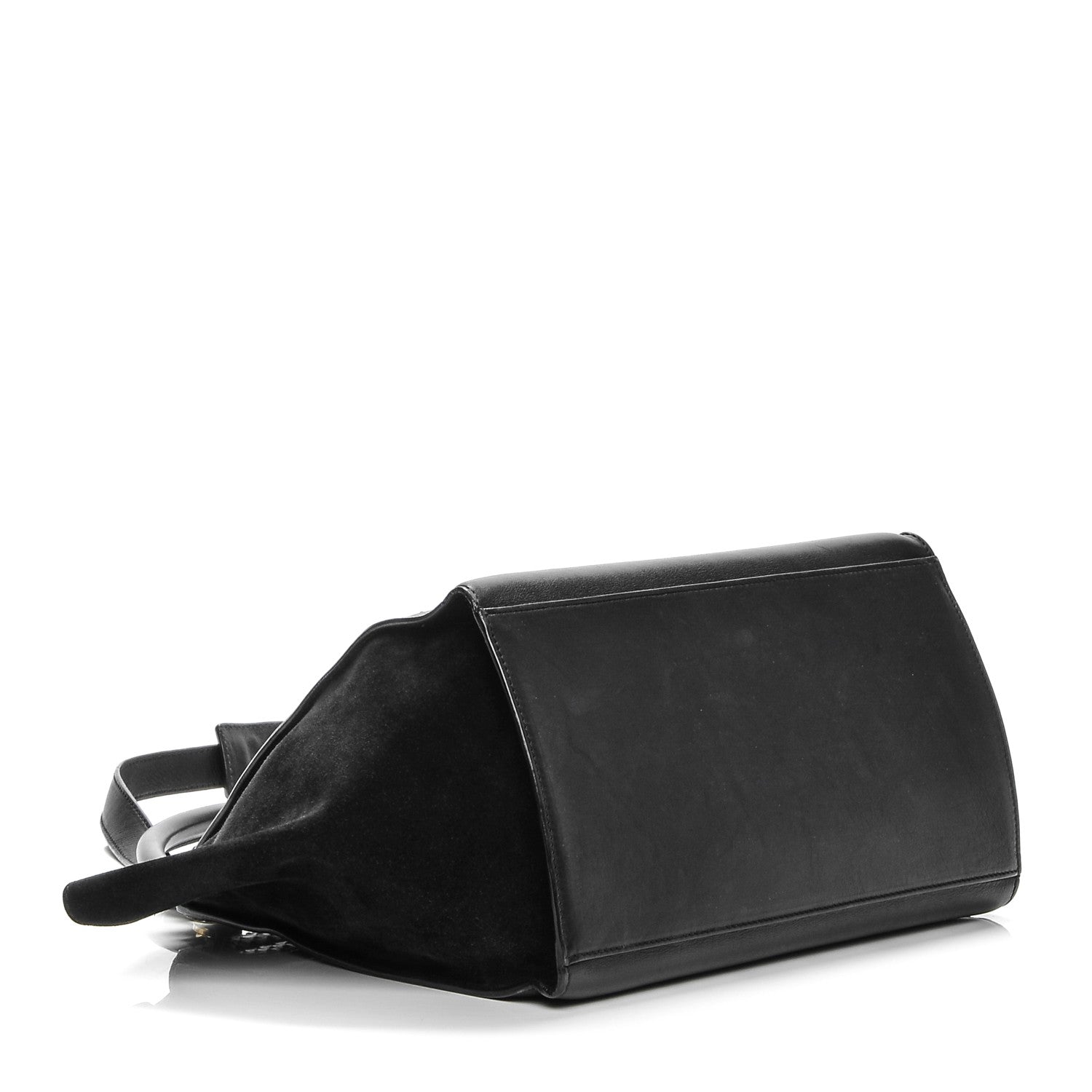 Celine Python Suede Small Trapeze Black 4 of 7