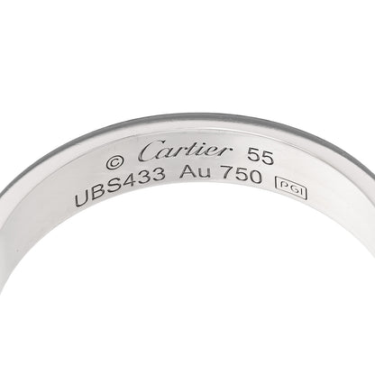 Cartier 18K White Gold 3.5mm LOVE Wedding Band Ring 55 7.25 4 of 5