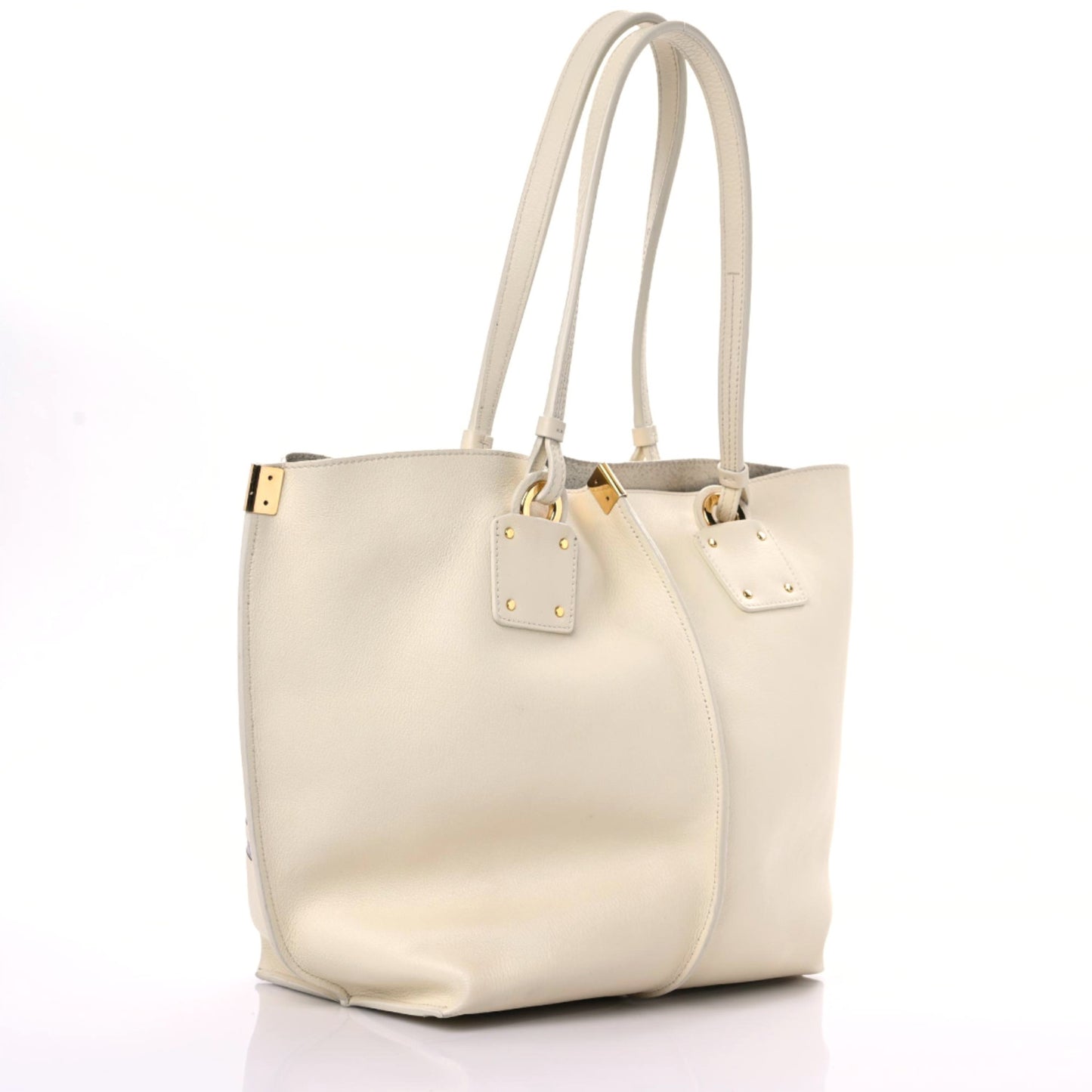 Smooth Calfskin Medium Vick Tote Off White