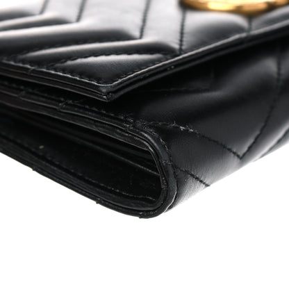Gucci Calfskin Matelasse GG Marmont Continental Wallet Black 8 of 20
