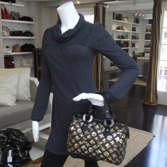 Louis Vuitton Monogram Sequins Eclipse Speedy 28 Gold 2 of 8