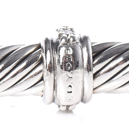 David Yurman Sterling Silver Diamond 4mm Cable Classics Single Station Bracelet 4 of 4