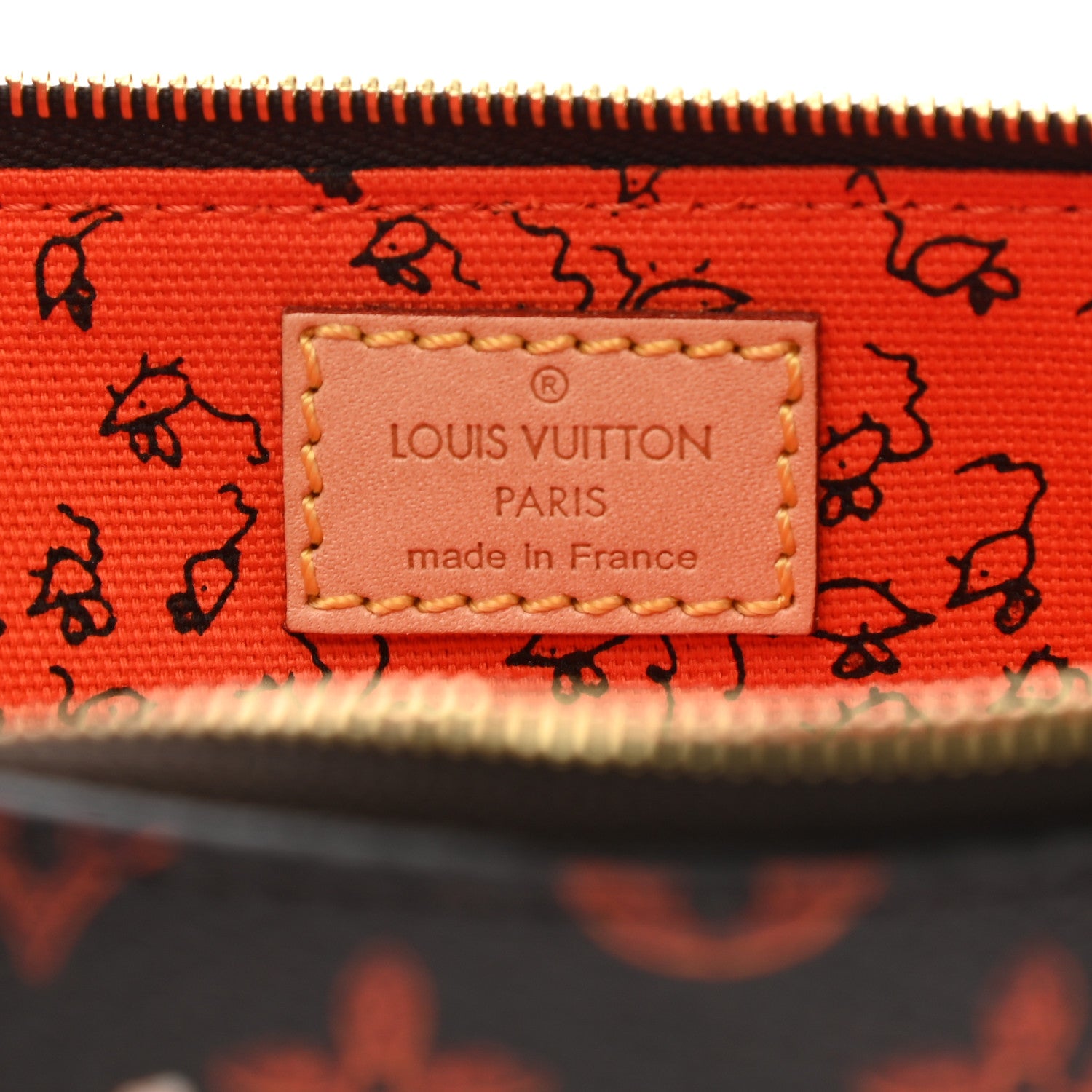 Louis Vuitton Catogram Elizabeth Pouch Orange Marron 6 of 8