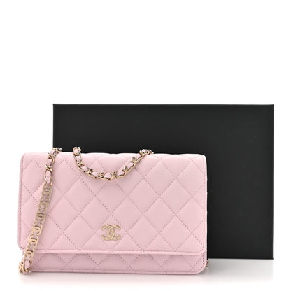 Chanel Caviar Quilted Tiny CC Wallet On Chain WOC Light Pink 11 of 11