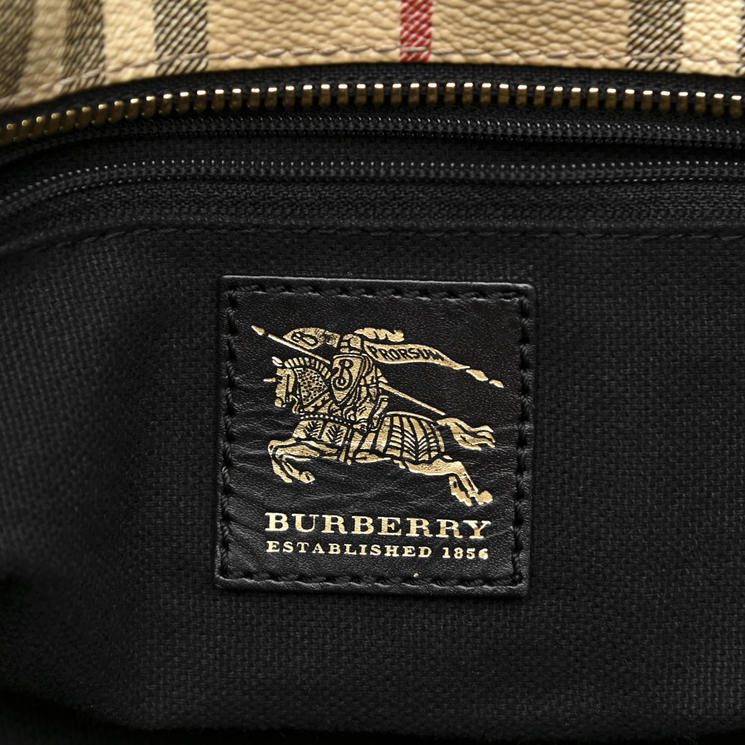 Burberry Haymarket Check Buckle Satchel Black 5 of 14