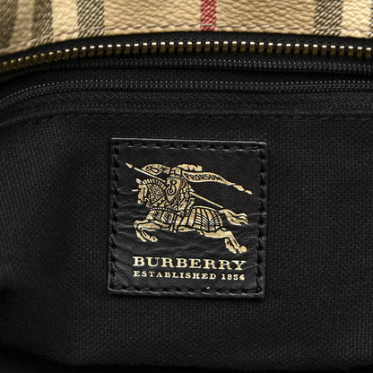 Burberry Haymarket Check Buckle Satchel Black 5 of 14