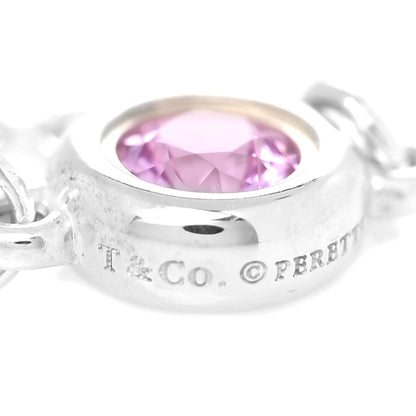 Tiffany Sterling Silver Pink Sapphire Elsa Peretti Color by the Yard Ring 54 7 4 of 4