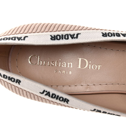 Christian Dior Technical Canvas Ribbon Embroidered J'Adior 65mm Pumps 38.5 Powder Nude 7 of 9