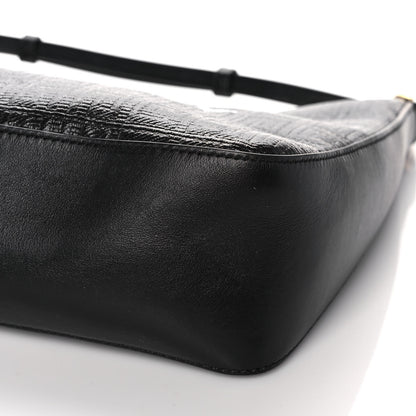 Givenchy Coated Canvas Logo 4G Embossed Small Moon Cut Out Shoulder Bag Black 9 of 10