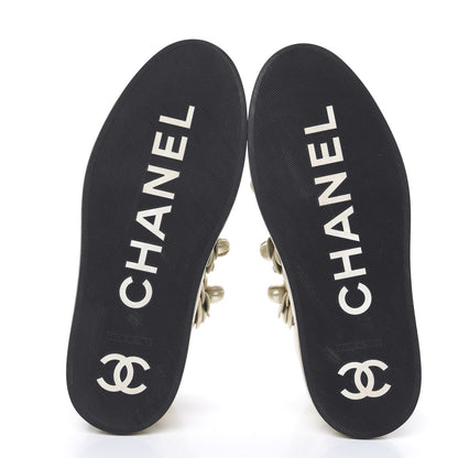 Chanel Metallic Lambskin Camellia High Top Sneakers 36 Gold 5 of 9