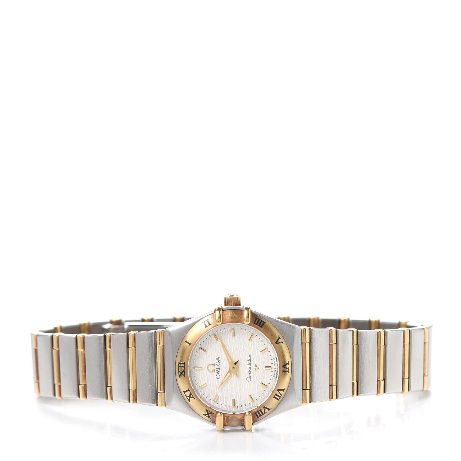 Omega Stainless Steel 18K Yellow Gold 22mm Constellation Quartz Watch White 1262.30.00 2 of 4