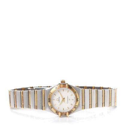 Omega Stainless Steel 18K Yellow Gold 22mm Constellation Quartz Watch White 1262.30.00 2 of 4