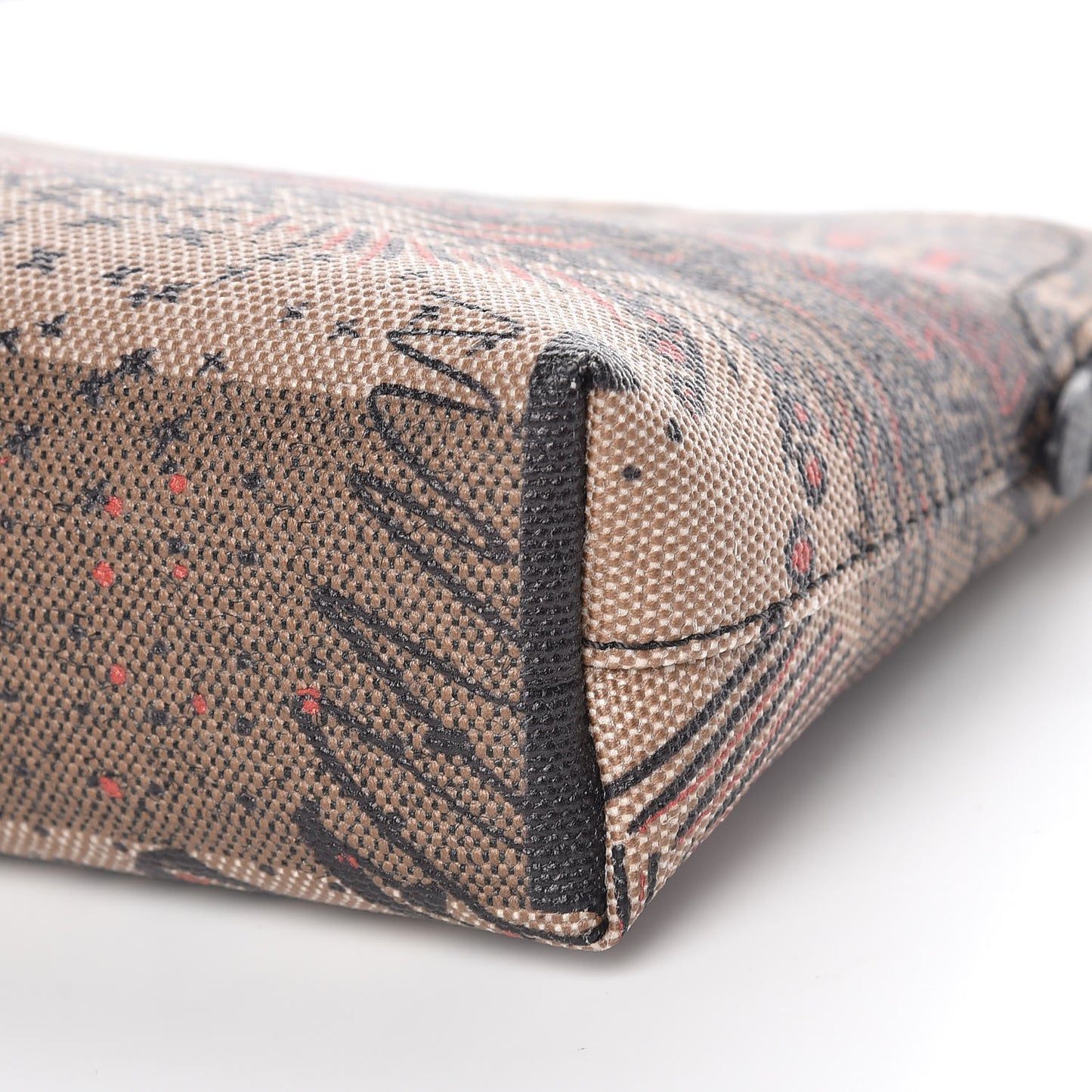 Coated Canvas Check Large Doodle Pouch