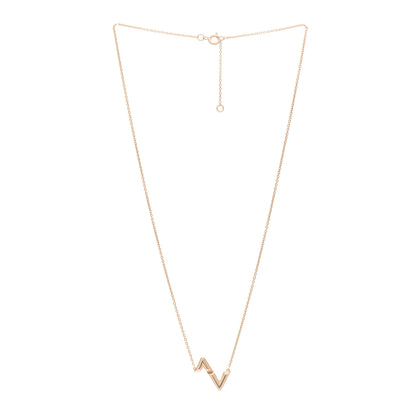 Louis Vuitton 18K Pink Gold LV Volt Upside Down Pendant Necklace 3 of 5
