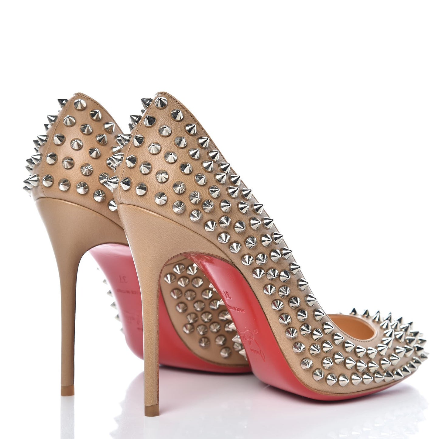 Nappa Fifi Spikes 100 Pumps 37 Corde Silver