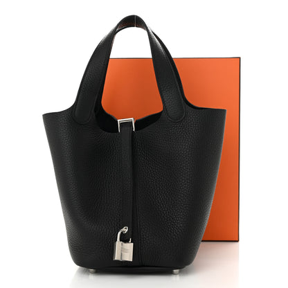 Hermes Taurillon Clemence Picotin Lock 18 PM Black 11 of 11